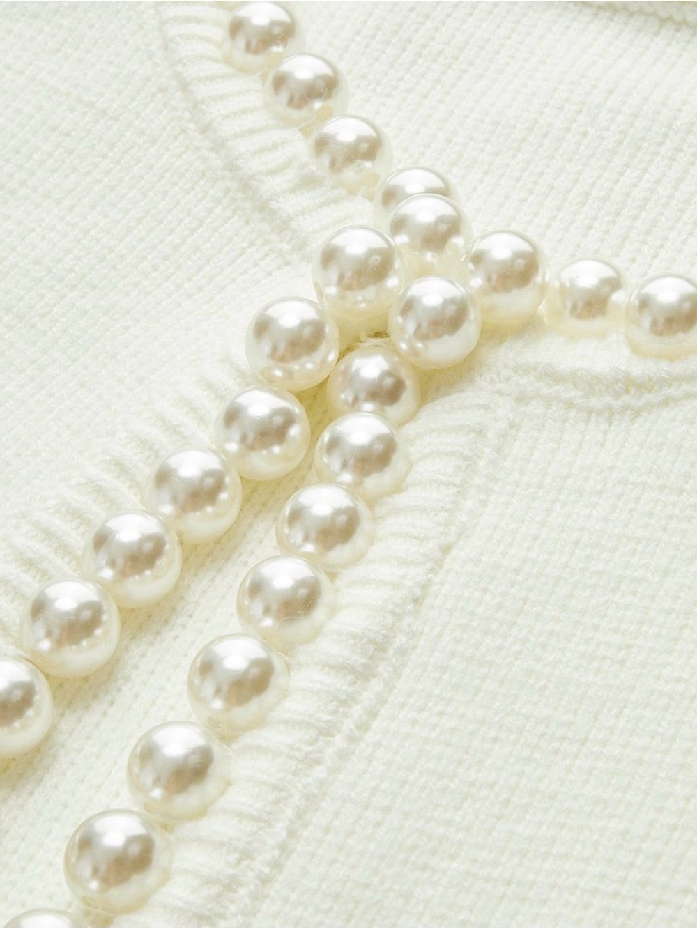 Commense Pearl Trim Cardigan | Worn Once | Old Money Chic | Size S - Picture 9 of 9